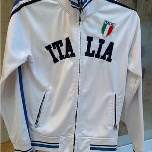 Italia White and Blue Men's Jacket